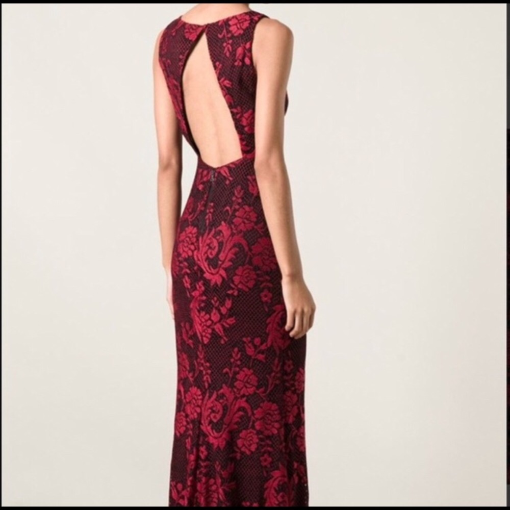 Alice + Olivia Red Lace Gown - Prom Dress